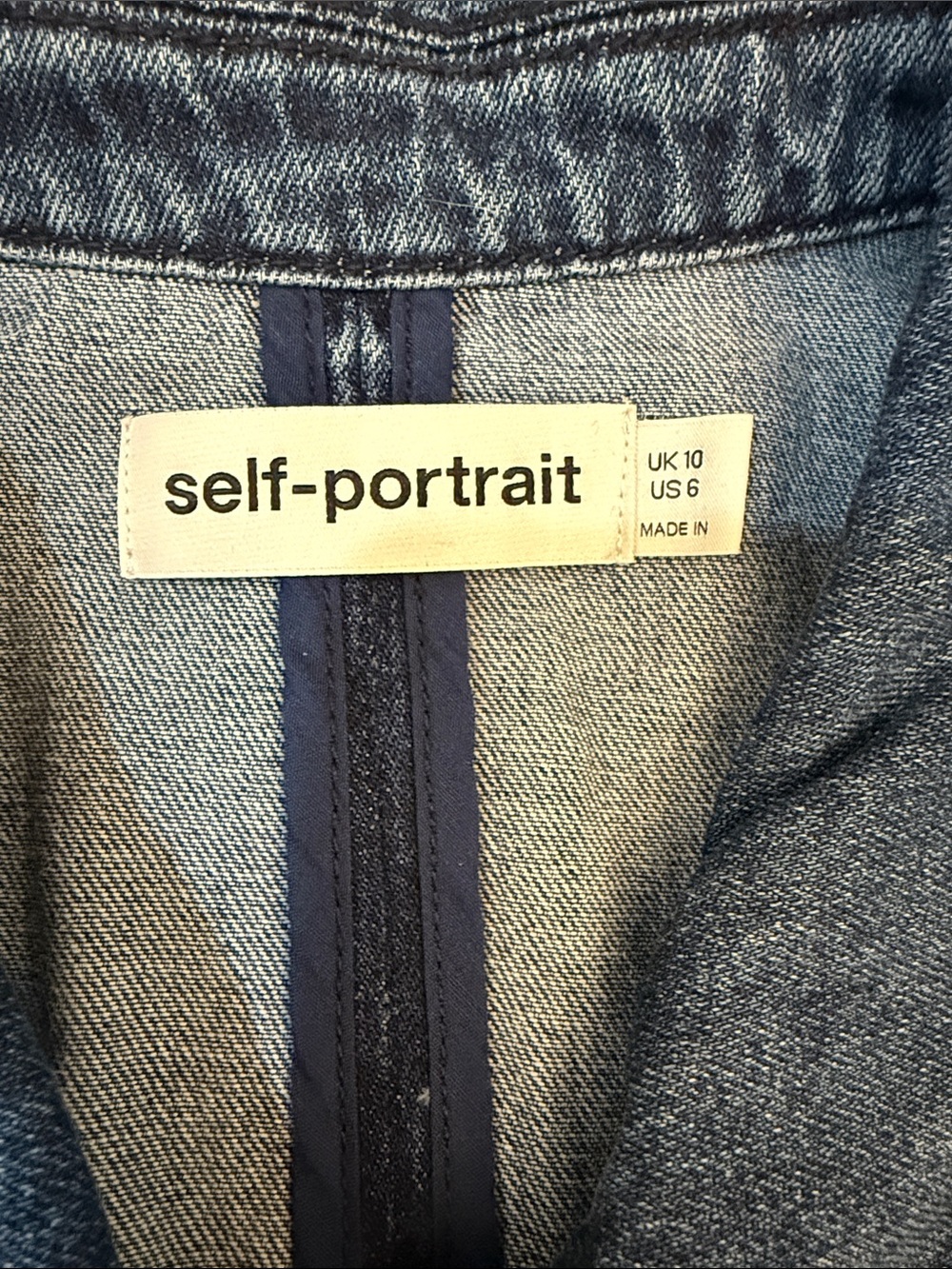 Self-Portrait Denim Mini Dress - Picture 2 of 8